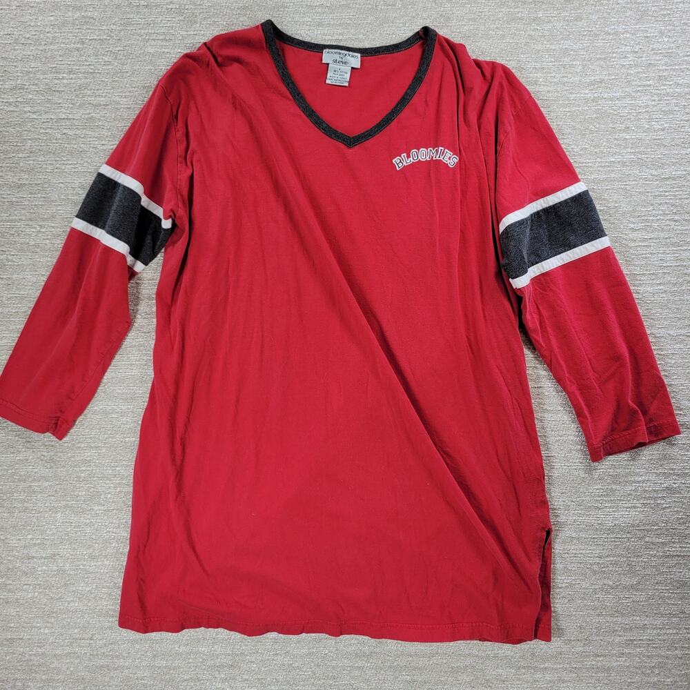 VTG Bloomingdales by Steve Bloomies SleepT-Shirt Womens Size 1X Red Pajama Top